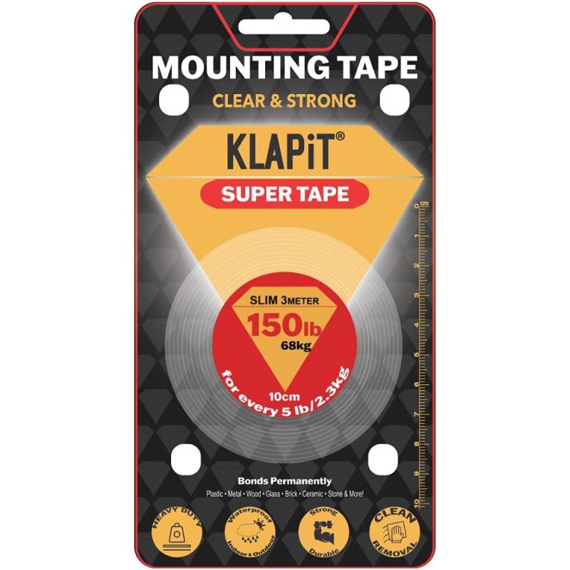 Alien Nano Double Sided Tape - Heavy Duty, Reusable, Transparent & Sticky - 1 Roll
