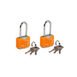 Rolson 2pc 20mm Iron Long Shackle Padlock