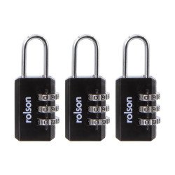 Rolson 3pc 20mm Combination Padlock