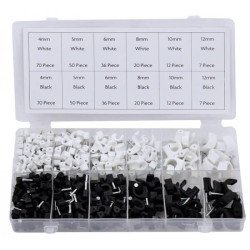 Rolson 390pc Cable Clip Assortment