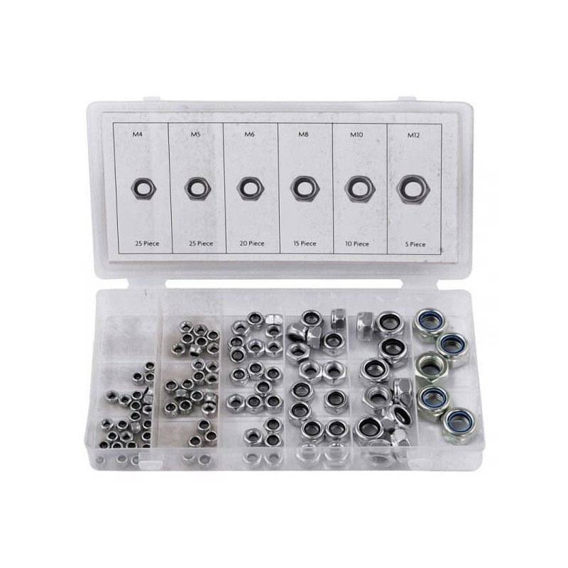Rolson 100pc Locknut Assortment