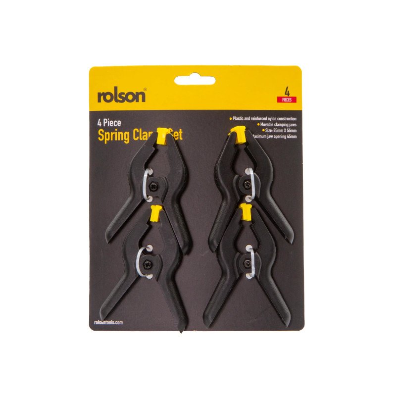 Rolson 4pc 90mm Spring Clamp Set