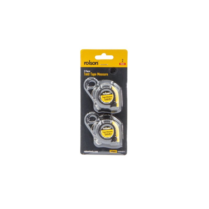 Rolson 2pc 1m Tape Measure