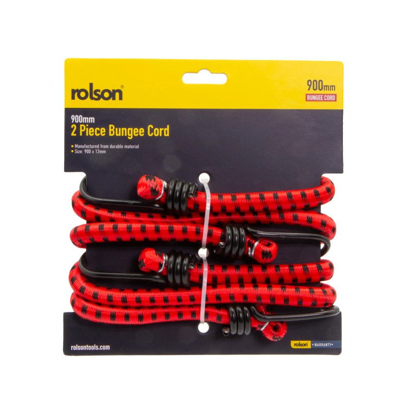 Rolson 2pc 900  x 12mm Bungee Cord