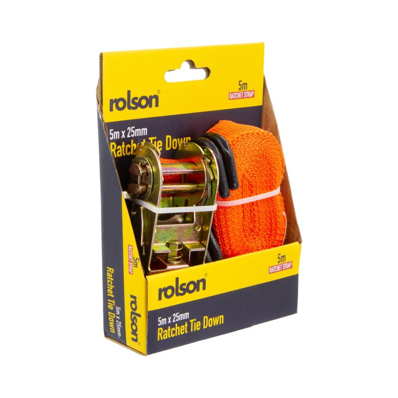 Rolson 5m x 25mm Ratchet Tie Down