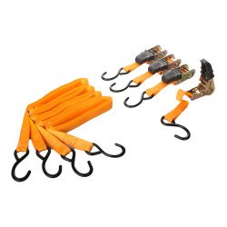 Rolson 4pc Ratchet Tie Down Set