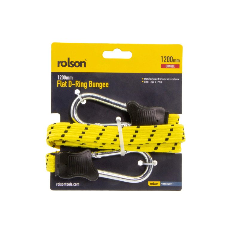 Rolson 1200mm Flat D-Ring Bungee Heavy Duty