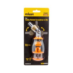 Rolson Flexi Stubby Ratchet Screwdriver  & Bit Set