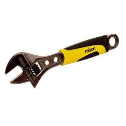Rolson 250mm Adjustable Wrench Black Nickel