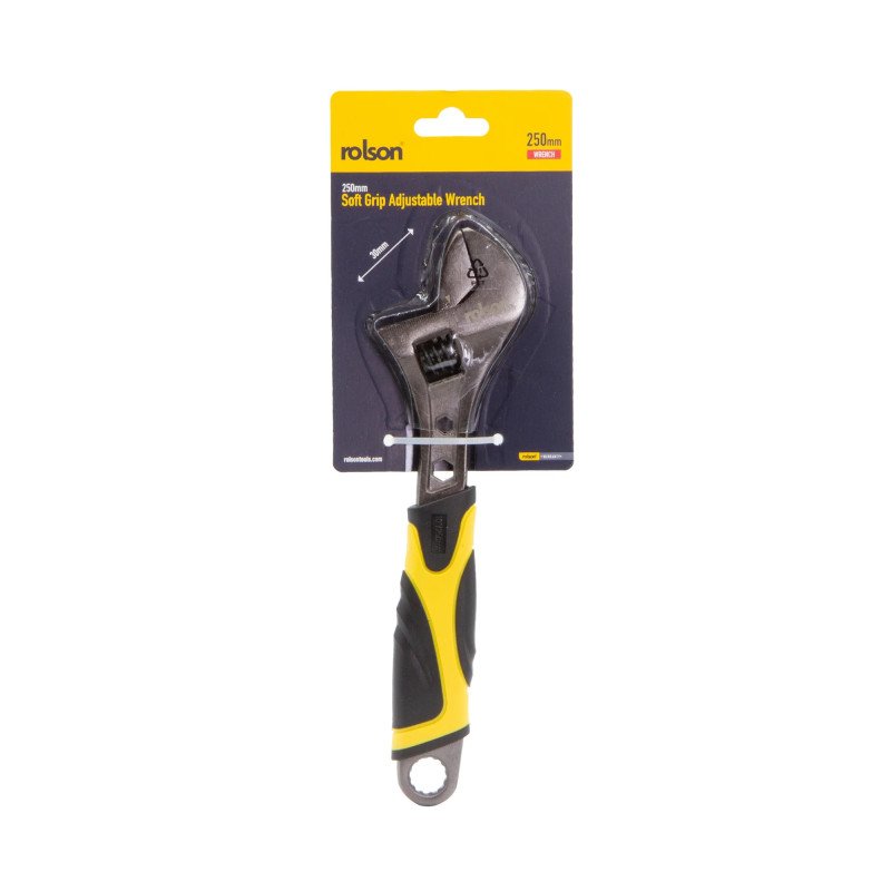 Rolson 250mm Adjustable Wrench Black Nickel