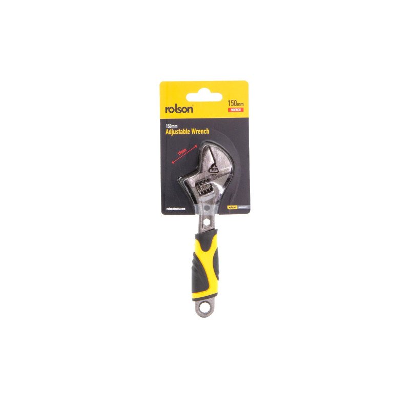 Rolson 150mm Adjustable Wrench Black Nickel